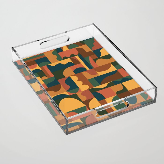 Abstract mosaic Acrylic Tray Gallery Image 1
