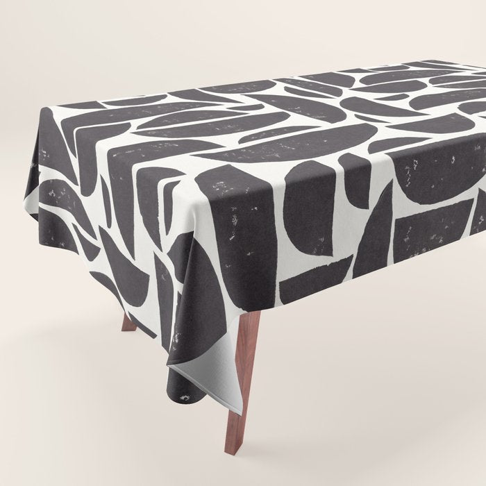 Abstract Linocut Pattern #3 Tablecloth Gallery Image 1