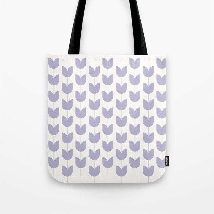 Spring Tulips VI Lavender Purple Mid Century Flowers Tote Bag Gallery Image 1