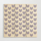 Spring Tulips VI Lavender Purple Mid Century Flowers Wood Wall Art Gallery Image 1