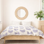 Spring Tulips VI Lavender Purple Mid Century Flowers Duvet Cover Gallery Image 3