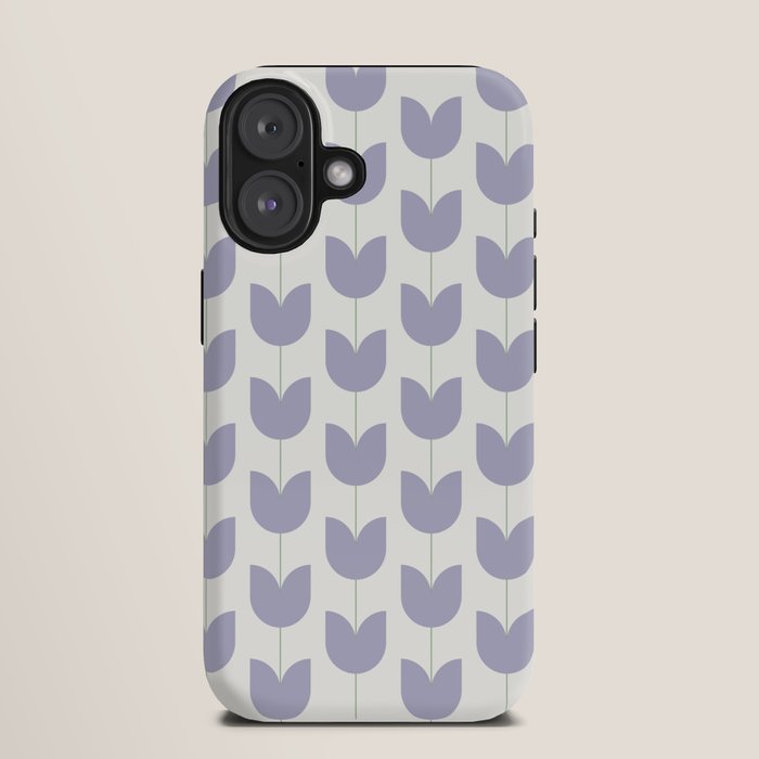 Spring Tulips VI Lavender Purple Mid Century Flowers iPhone Case Gallery Image 9