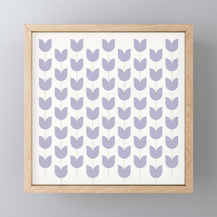 Spring Tulips VI Lavender Purple Mid Century Flowers Mini Art Print Gallery Image 1