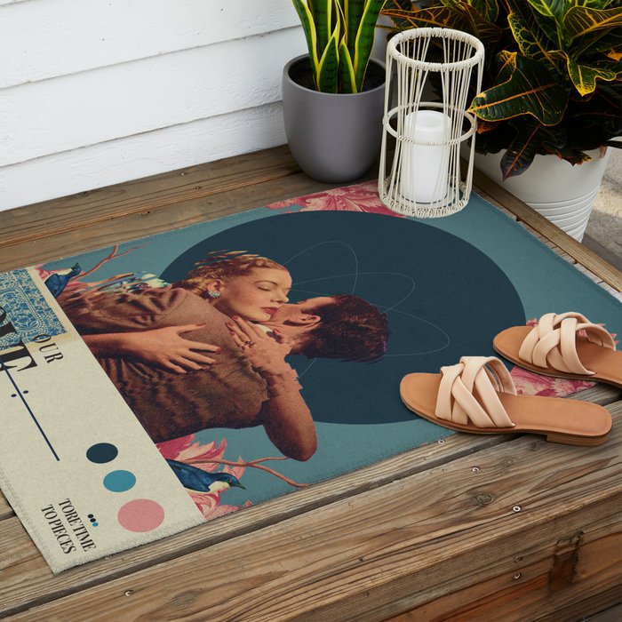 Our Love tore Time to Pieces Outdoor Rug Gallery Image 2