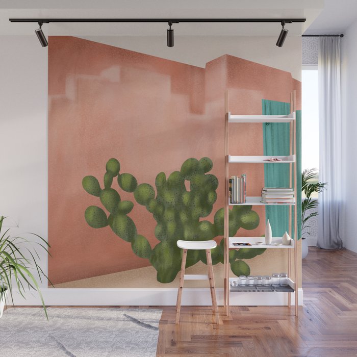Strong Desert Cactus Wall Mural Gallery Image 1