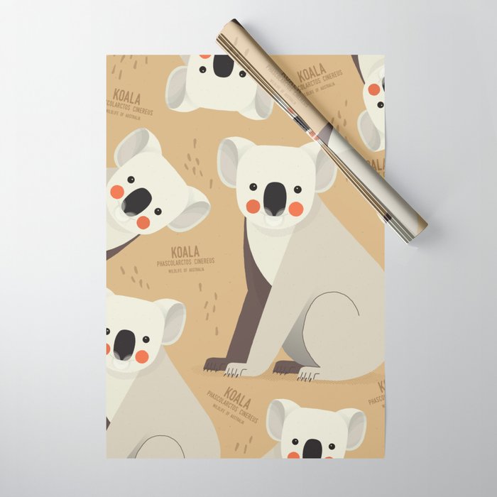 Koala, Wildlife of Australia Wrapping Paper Gallery Image 1