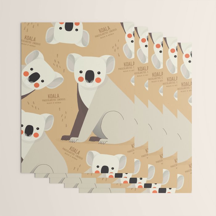 Koala, Wildlife of Australia Wrapping Paper Gallery Image 3
