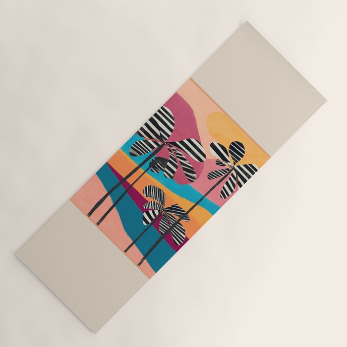 Tropical Sunset Palms I Yoga Mat Gallery Image 1