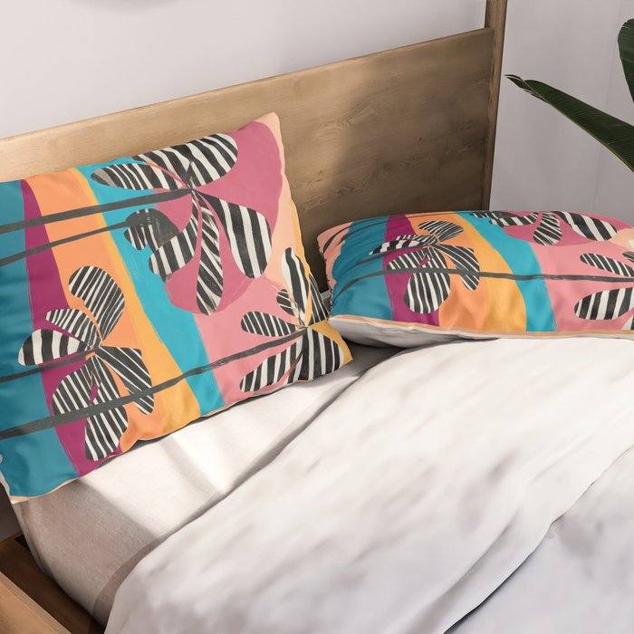 Tropical Sunset Palms I Pillow Sham Gallery Image 2