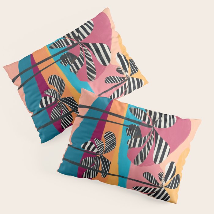 Tropical Sunset Palms I Pillow Sham Gallery Image 3