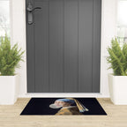 Girl with pearl earring blowing bubble gum Welcome Mat Gallery Image 3