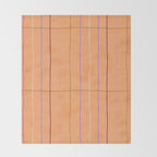 Textured Picnic Pattern in Calm Peach Throw Blanket Gallery Image 2