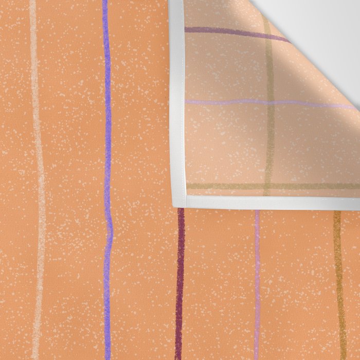 Textured Picnic Pattern in Calm Peach Wall Tapestry Gallery Image 3