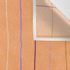 Textured Picnic Pattern in Calm Peach Wall Tapestry Gallery Image 3