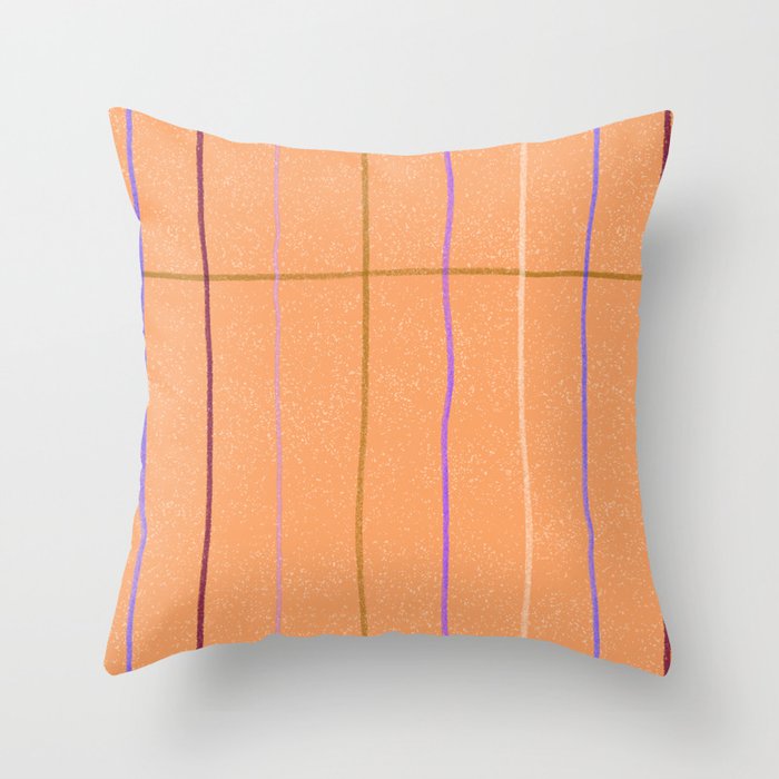 Textured Picnic Pattern in Calm Peach Throw Pillow Gallery Image 6
