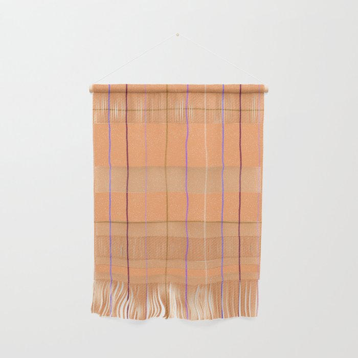 Textured Picnic Pattern in Calm Peach Wall Hanging Gallery Image 1