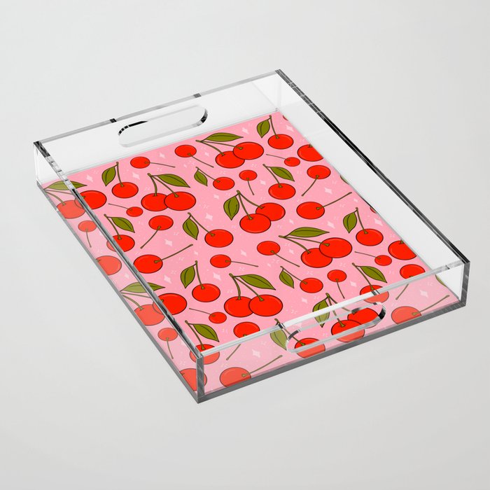 Cherries on Top Acrylic Tray Gallery Image 1