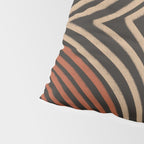 Tribal Pattern in Brown & Soft Red Pillow Sham Gallery Image 4