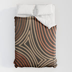 Tribal Pattern in Brown & Soft Red Duvet Cover Gallery Image 6