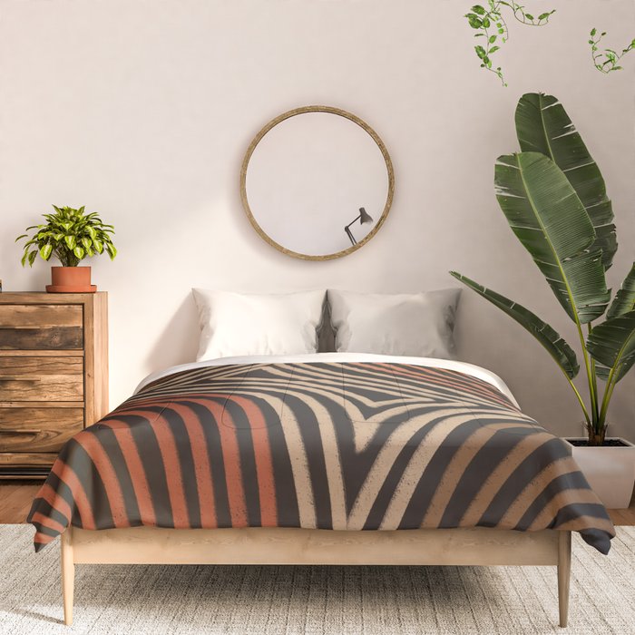 Tribal Pattern in Brown & Soft Red Comforter Gallery Image 3