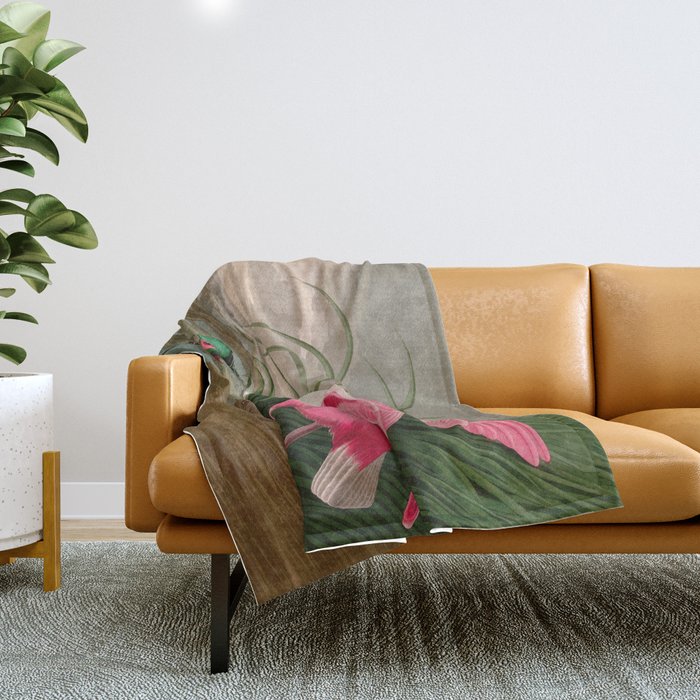 Roseate Spoonbill Birds of America Audubon Illustration Bird Lovers Gift Throw Blanket Gallery Image 1