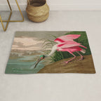 Roseate Spoonbill Birds of America Audubon Illustration Bird Lovers Gift Rug Gallery Image 1