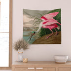 Roseate Spoonbill Birds of America Audubon Illustration Bird Lovers Gift Wall Tapestry Gallery Image 2