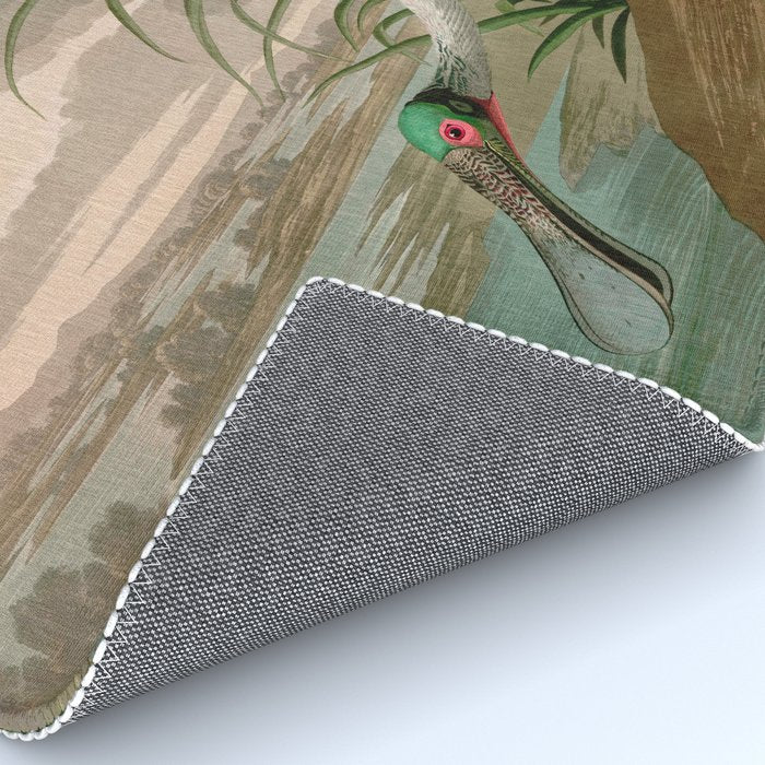 Roseate Spoonbill Birds of America Audubon Illustration Bird Lovers Gift Rug Gallery Image 4