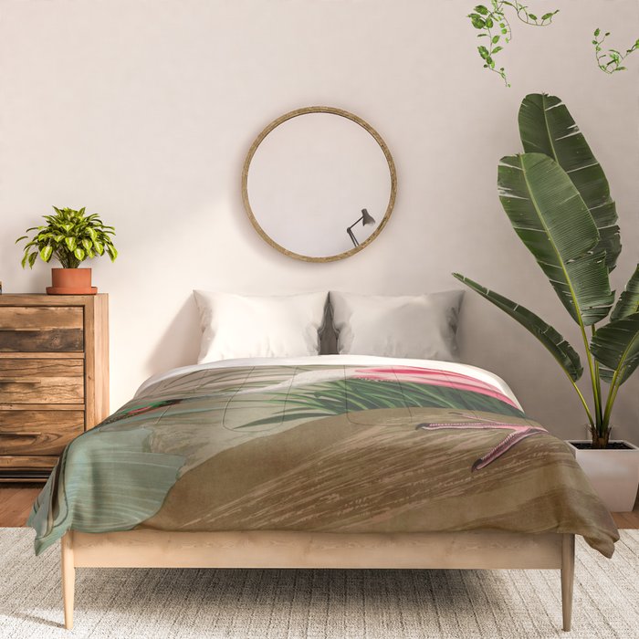 Roseate Spoonbill Birds of America Audubon Illustration Bird Lovers Gift Comforter Gallery Image 3