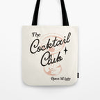 Cocktail Club - Retro Bar Cart Tote Bag Gallery Image 1