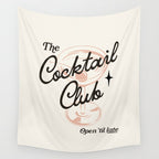Cocktail Club - Retro Bar Cart Wall Tapestry Gallery Image 4