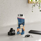 Melon Vodka Shots, Weekend Alcohol Party Fruits Beverages, Papaya Chill Pastel Eclectic Afternoon, Slow Living Honeydew Indigo Tiles Bohemian Painting Water Bottle Gallery Image 4