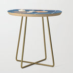 Melon Vodka Shots, Weekend Alcohol Party Fruits Beverages, Papaya Chill Pastel Eclectic Afternoon, Slow Living Honeydew Indigo Tiles Bohemian Painting Side Table Gallery Image 1