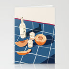 Melon Vodka Shots, Weekend Alcohol Party Fruits Beverages, Papaya Chill Pastel Eclectic Afternoon, Slow Living Honeydew Indigo Tiles Bohemian Painting Stationery Card Gallery Image 2