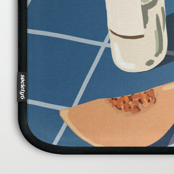 Melon Vodka Shots, Weekend Alcohol Party Fruits Beverages, Papaya Chill Pastel Eclectic Afternoon, Slow Living Honeydew Indigo Tiles Bohemian Painting Laptop Sleeve Gallery Image 3