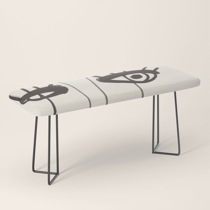 Abstract line art eyes 2 Bench Gallery Image 1