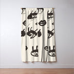 Abstract line art eyes 2 Window Curtain Gallery Image 3