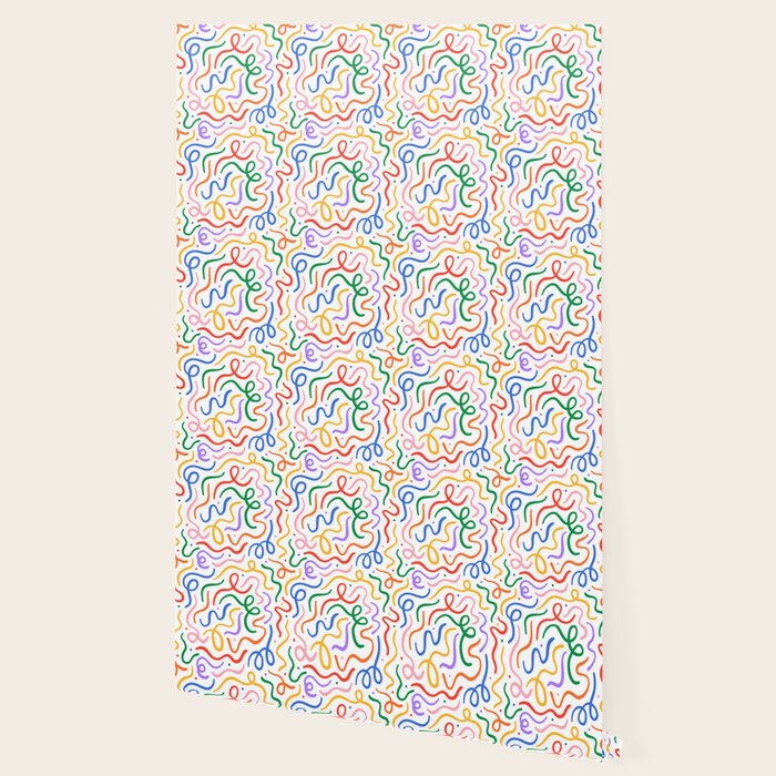 Colorful line doodle art pattern Wallpaper Gallery Image 2