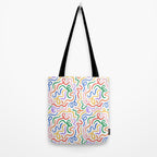 Colorful line doodle art pattern Tote Bag Gallery Image 2