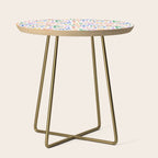 Colorful line doodle art pattern Side Table Gallery Image 1