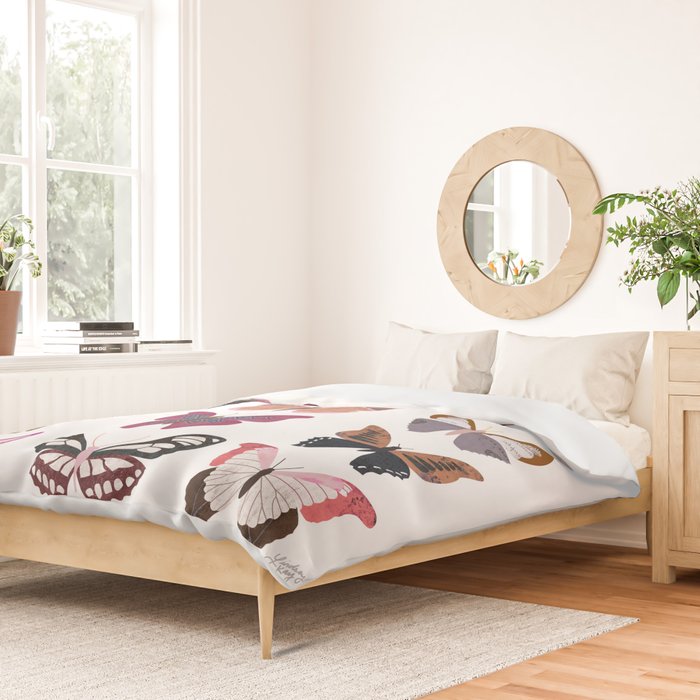 Pink Butterflies Duvet Cover Gallery Image 2