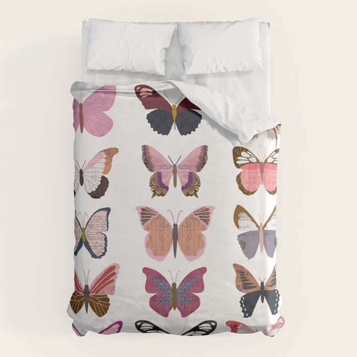 Pink Butterflies Duvet Cover Gallery Image 1