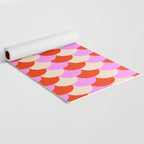 Scale Pattern / Art-deco - Pink, Red and Cream White Yoga Mat Gallery Image 2