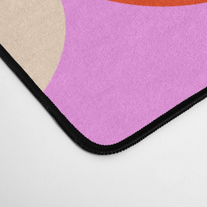Scale Pattern / Art-deco - Pink, Red and Cream White Desk Mat Gallery Image 4