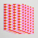 Scale Pattern / Art-deco - Pink, Red and Cream White Wrapping Paper Gallery Image 3