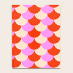 Scale Pattern / Art-deco - Pink, Red and Cream White Notebook Gallery Image 4