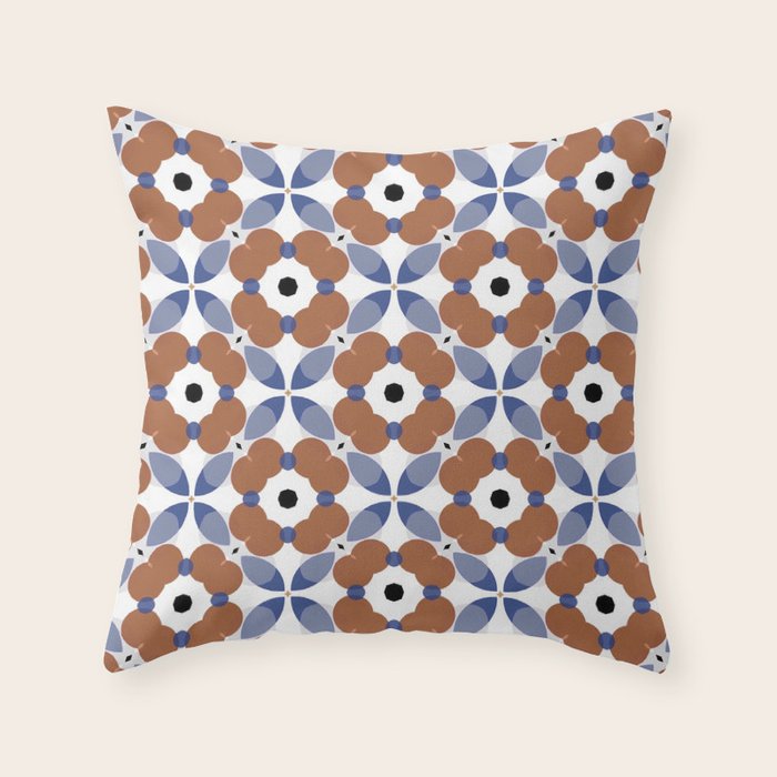 Moroccan Tile - poppy Throw Pillow Gallery Image 6
