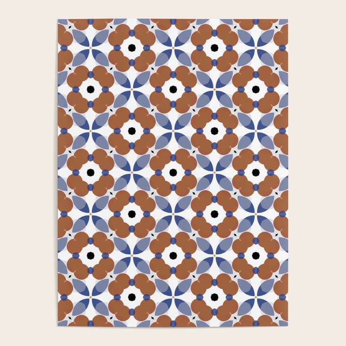 Moroccan Tile - poppy Poster Gallery Image 4