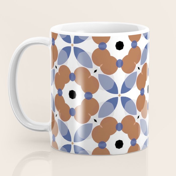 Moroccan Tile - poppy Coffee Mug Gallery Image 3