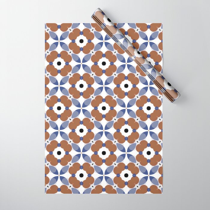 Moroccan Tile - poppy Wrapping Paper Gallery Image 1